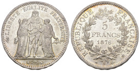 Frankreich 1876 A
FRANKREICH République. AR 5 Francs 1876 A (24.99 g), Paris. Hercule. Gad. 745a.bis unzirkuliert