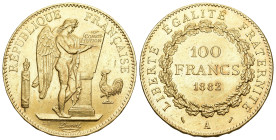 Frankreich 1882 A 
FRANKREICH 3. Republik, 1870-1940. 100 Francs 1882 A, Paris. 29,03 g Feingold. Fb. 590, Gadoury 1137, Mazard 1772, Schl. 403 minim...