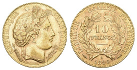 Frankreich 1896 A
FRANKREICH 3. Republik 1870-194010 Francs 1896 A, Paris. 2,90 g Feingold. Fb. 594, Gadoury 1016, Mazard 1839, Schl. 455. GOLD. Selt...