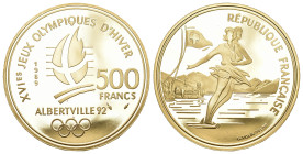 Frankreich 1989
FRANKREICH 500 Francs 1989. Jeux Olympiques d'hiver. Albertville Fr. 612, KM 973. 17.00 g. Proof