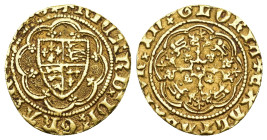 Great Britain 1327-1377
GREAT BRITAIN. Edward III. 1327-1377. 1/4 Noble n. d. (1351-1355), . 1.83 g. Spink 1495. Schneider coll. 13. Fr. 91. vorzügli...