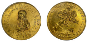 Great Britain 1649
GROSSBRITANNIEN. Hinrichtung von Karl I. Goldmedaille, ND (1649). Von unsicheren niederländischen oder deutschen Herstellung MI-35...