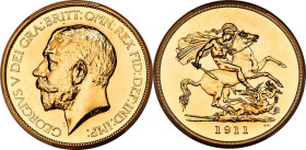 Great Britain 1911
GREAT BRITAIN 1911 2 Pfund Gold KM821, S-3995. Prachtexemplar PCGS PR 62 CAMEO Cert.No: 30782175