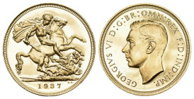 Great Britain 1937
GREAT BRITAIN 1937 Sovereign 1 Pfund Gold 7.98g Prachtexemplar in Proof in Kapsel