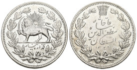 Iran 1902
IRAN 1902 Muzaffar ad-Din Shah 1896-1907 5000 Dinars (5 Kran) AH 1320 Silber 23g KM 976 vorzüglich