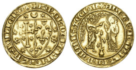 Italien 1266-1282
ITALIEN. Sizilien (Regno). Carlo I. d'Angiò, 1266-1282. Carlino (Gold, 22 mm, 4,36 g, 1 h), Neapel. ?KAROL DEI GRA IERL'M SICILIE R...