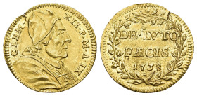 Vatikan 1738
ITALIEN Clemens XII., 1730-1740. Scudo d'oro A VIII/1738, Rom. 3,08 g. Fb. 220, Muntoni 9. Selten in dieser Erhaltung. Attraktives Exemp...
