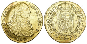 Kolumbien 1817
KOLUMBIEN. Fernando VII. 1808-1824. 8 Escudos 1817 J.F, Santa Fe (Nuevo Reino). Assayers: Juan Camillo Delgado und Francisco Ferdinand...