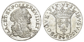 Monaco 1668
MONACO Honoré II., 1604-1662. 1/12 d'Ecu de 5 Sols (Luigino) 1668. Cammarano 278, Varesi 478 (R2). RR FDC