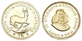 Süd Afrika 1969
SÜD AFRIKA 1969 Rand Gold 3.99g KM 63 Proof