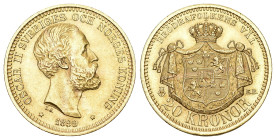Schweden 1899
SCHWEDEN 1899 20 Kronen Gold 8.96g KM 748 bis unzirkuliert