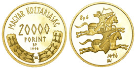 Ungarn 1996
UNGARN 1996 20`000 Forint Gold 6.98g KM 719 Proof in Kapsel