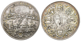 Basel O.J 18.Jh 
BASEL STADT Vierteltaler o. J. (um 1710), Basel. 6.85 g. Winterstein (Taler) 189. D.T. 764. HMZ 2-102a. Bis vorzüglich