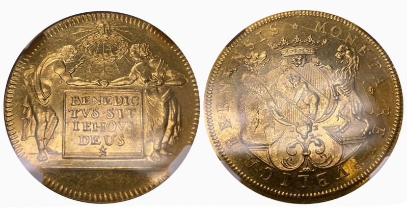 Bern O.J um 1710
BERN. Stadt. 4 Dukaten o. J. (um 1710). 13,80 g.MONETA REIPVBL...