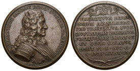 Bern 1729
BERN 1729 Jean de Saconay 1646-1729 Bronce Medaille auf seinen Tod SM 772 40mm vorzüglich