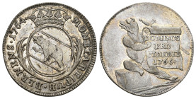 Bern 1764/1766
BERN. 20 Kreuzer 1764/1766. Gekröntes Wappen auf Palmzweige MH 143, SM -. 4,95 g fast FDC