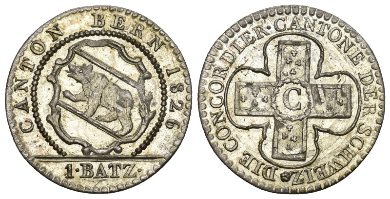 Bern 1826
BERN 1826 Batzen in Billon HMZ 2-236f selten FDC
