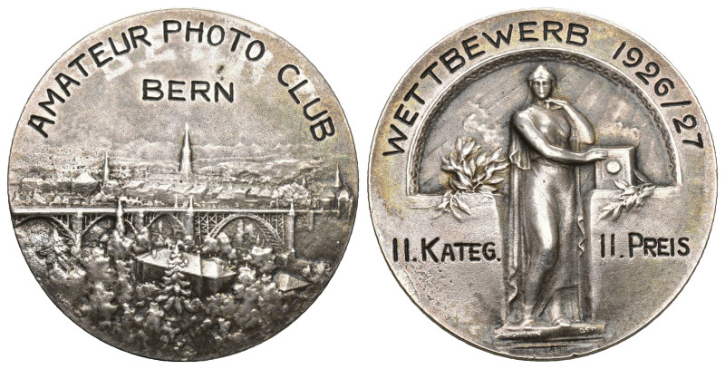 Bern 1926/27
BERN 1926/27 Wettbewerb Amateur Foto-Klub Silber 10g 30mm vorzügli...