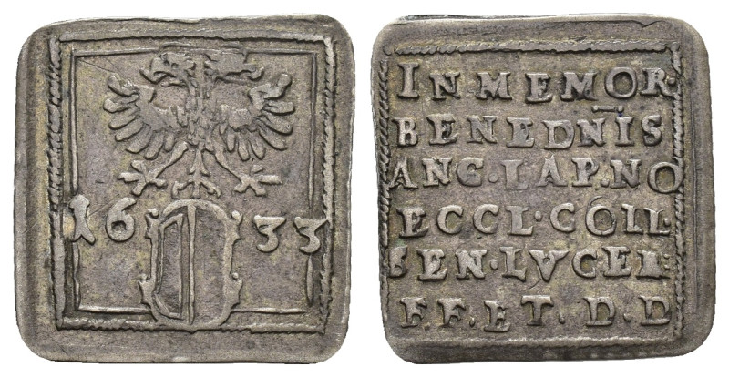 Luzern 1633
LUZERN 1633 Grundsteinlegung der neuen Hofkirche Silber 16.5x17mm D...