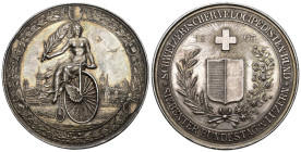 Luzern 1893
LUZERN 1893 Velocipe Bundestag Silber 50mm 52.1g SM 833 vorzüglich