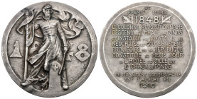 La Chaux de Fonds 1910
NEUCHATEL La Chaux de Fonds 1910 Militär Denkmal Errichtungs Medaille Silber 44.5g 48mm selten bis unzirkuliert