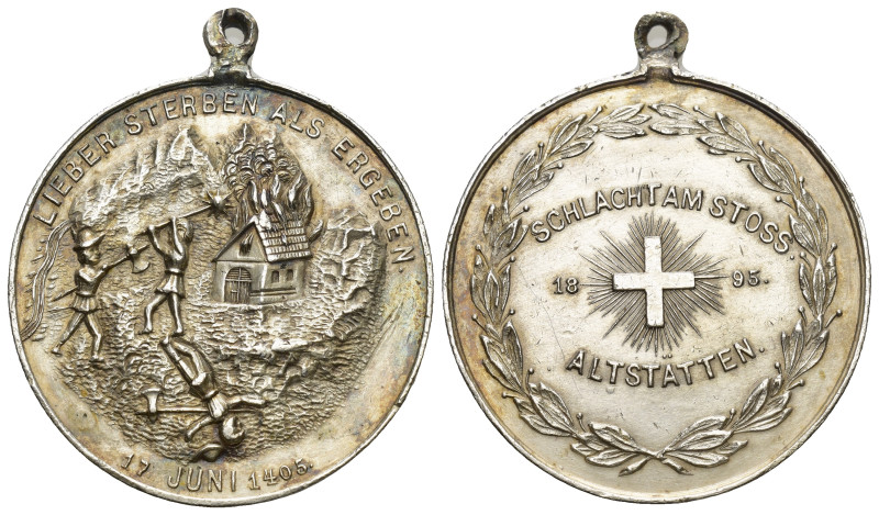St.Gallen 1905 
ST.GALLEN 1905 400 Jahre Schlacht am Stoos Bronce versilbert 35...