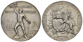 Zürich 1903
ZÜRICH 1903 Medaille Eidgenössisches Turnfest Silber 18g 35.5mm bis unzirkuliert