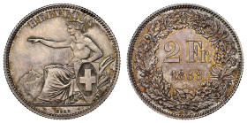 Schweiz 1863
SCHWEIZ. Eidgenossenschaft 2 Franken 1863 B, Bern. Divo 32. HMZ 2-1201e. NGC UNC Detail minimal Berieben Prachtexemplar Cert.No: 2890166...
