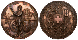 Genf 1887
GENF Kupfermedaille 1887. Genève. Tir fédéral. 56.96 g. Richter (Schützenmedaillen) 628d bis unzirkuliert