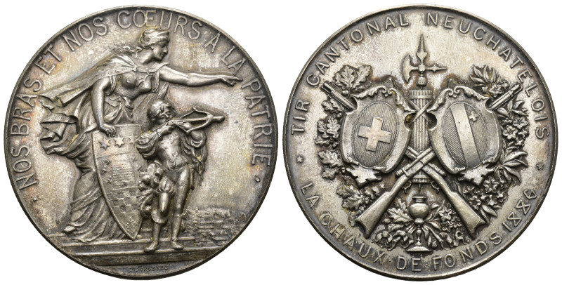 Neuchatel 1886
NEUCHATEL Silbermedaille 1886. La Chaux-de-Fonds. Tir cantonal. ...