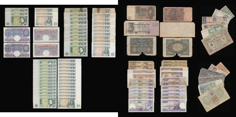 Bank of England One Pound (29) Peppiatt Blue B249 (2) T09H 194099 GVF, W24H 4843...