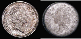 Mint Error - Mis-Strike Decimal Five Pence 1990 obverse uniface, struck on a thin flan, an off-metal striking, possibly coper plated steel with little...