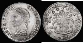 Bolivia Eight Soles 1861 PTS FJ KM#138.6 UNC or near so with even gold toning, a most attractive and eye-catching piece 
Estimate: GBP 35 - 70
