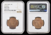 China - Kiangsu Province Ten Cash undated (1902) Bronze, Milled edge Y#162.1 in an NGC holder and graded MS65 BN
Estimate: GBP 250 - 300