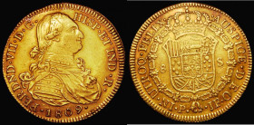 Columbia Eight Escudos 1809 P JF KM#66.2 Good Fine/NVF with a mount having been expertly removed from the top leaving some flattening to the rim, the ...