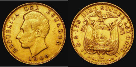 Ecuador Ten Sucres Gold 1900 JM, Birmingham Mint KM#56 NVF/VF
Estimate: GBP 450 - 550
