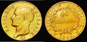 France 40 Francs Gold 1806U Turin Mint KM#675.5 Fine with some edge nicks, scarce
Estimate: GBP 700 - 800