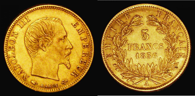 France Five Francs Gold 1856A KM#787.1 NEF
Estimate: GBP 140 - 180