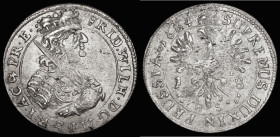 German States - Brandenburg-Prussia 18 Groschen 1684 HS KM#468 NEF with some haymarking the reverse weakly struck in the centre
Estimate: GBP 120 - 1...