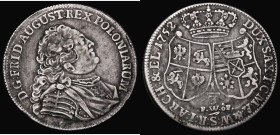 German States - Saxony-Albertine 1/3 Thaler 1752 F.Wo.F KM#878 Fine with old grey toning
Estimate: GBP 120 - 150