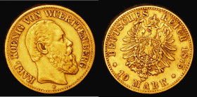 German States - Wurttemberg Ten Marks Gold 1875F KM#624 VF/NVF
Estimate: GBP 250 - 350