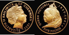 Guernsey Five Pounds 2001 100th Anniversary of the End of the Victorian Era Gold Proof KM#106b FDC no case or certificate
Estimate: GBP 1800 - 2200