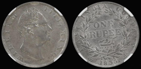 India One Rupee 1835. F incuse on truncation KM#450.3 in an NGC holder and graded AU55
Estimate: GBP 150 - 200