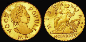 Ireland Fantasy Halfpenny Voce Populi Obverse: Bust right VOCE POULI with N.B. below, Reverse Hibernia seated left with harp HIBERNIA, Exergue: MCLVXX...