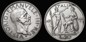 Italy 20 Lire 1928R KM#69 EF with a series of thin scratches behind the bust
Estimate: GBP 50 - 100