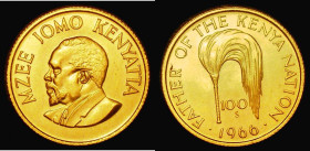 Kenya 100 Shillings Gold 1966 75th Anniversary of the Birth of President Jomo Kenyatta KM#7 Lustrous UNC and seldom seen
Estimate: GBP 380 - 480