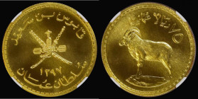 Oman 75 Omani Rials Gold AH1397 (1976) World Conservation Series Obverse National Arms above date, Reverse: Arabian Tahr KM#63, Weight 33.43 grammes. ...