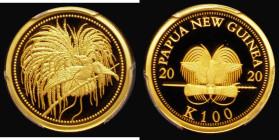 Papua New Guinea 100 Kina 2020 Gold Proof, Reverse: Bird of Paradise, in a PCGS holder and graded PR70 DCAM
Estimate: GBP 450 - 550