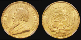 South Africa Gold Pond 1893 KM#10.2 in an NGC holder and graded AU53,a scarcer date with a low mintage of just 62,000 pieces
Estimate: GBP 600 - 700