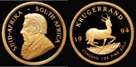South Africa Krugerrand 1994 KM#73 Gold Proof FDC, no box or certificate, only 1,761 issued
Estimate: GBP 1600 - 1800